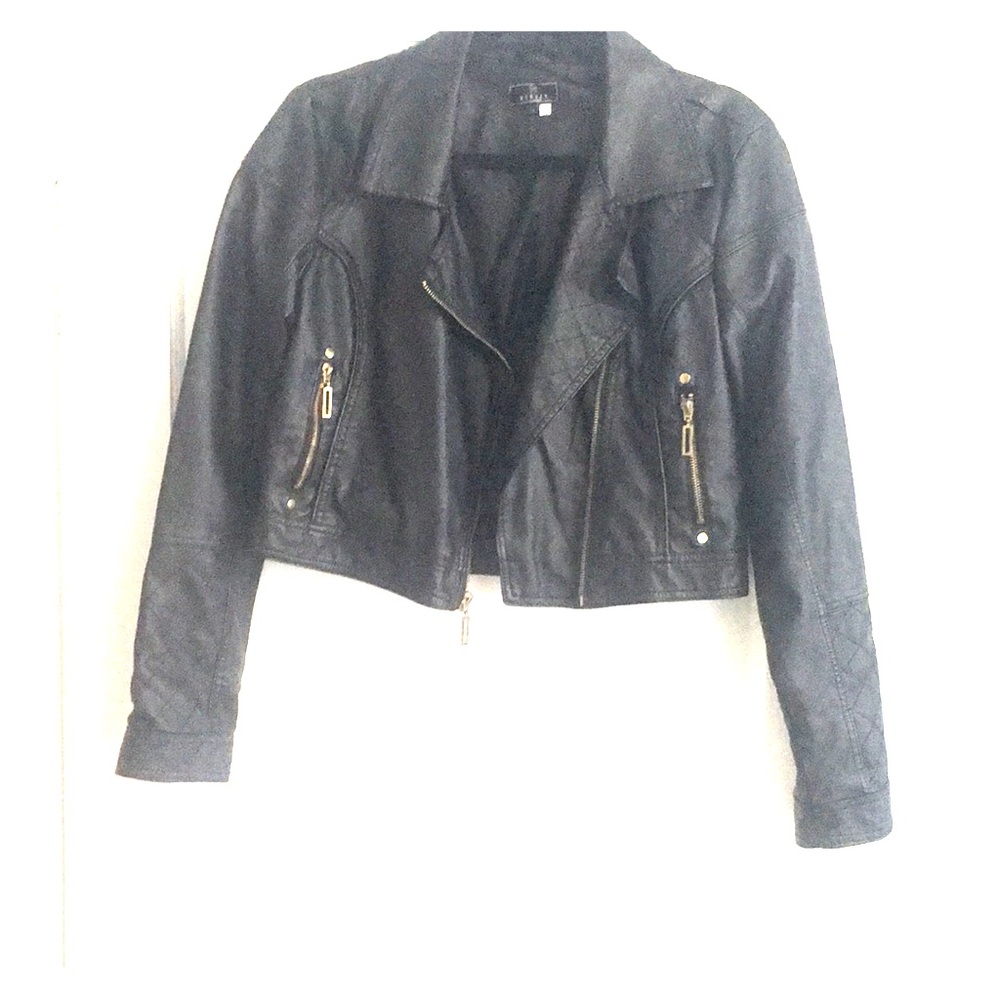 Black leather jacket